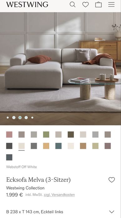 Canapea coltar 3 locuri Westwing