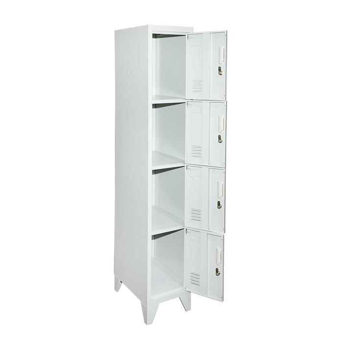 Dulap Vestiar Cabinet Depozitare Organizator Metalic 4 Usi 170x30x45cm
