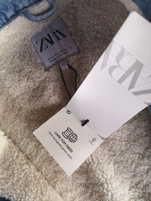 Geaca denim imblanita Zara