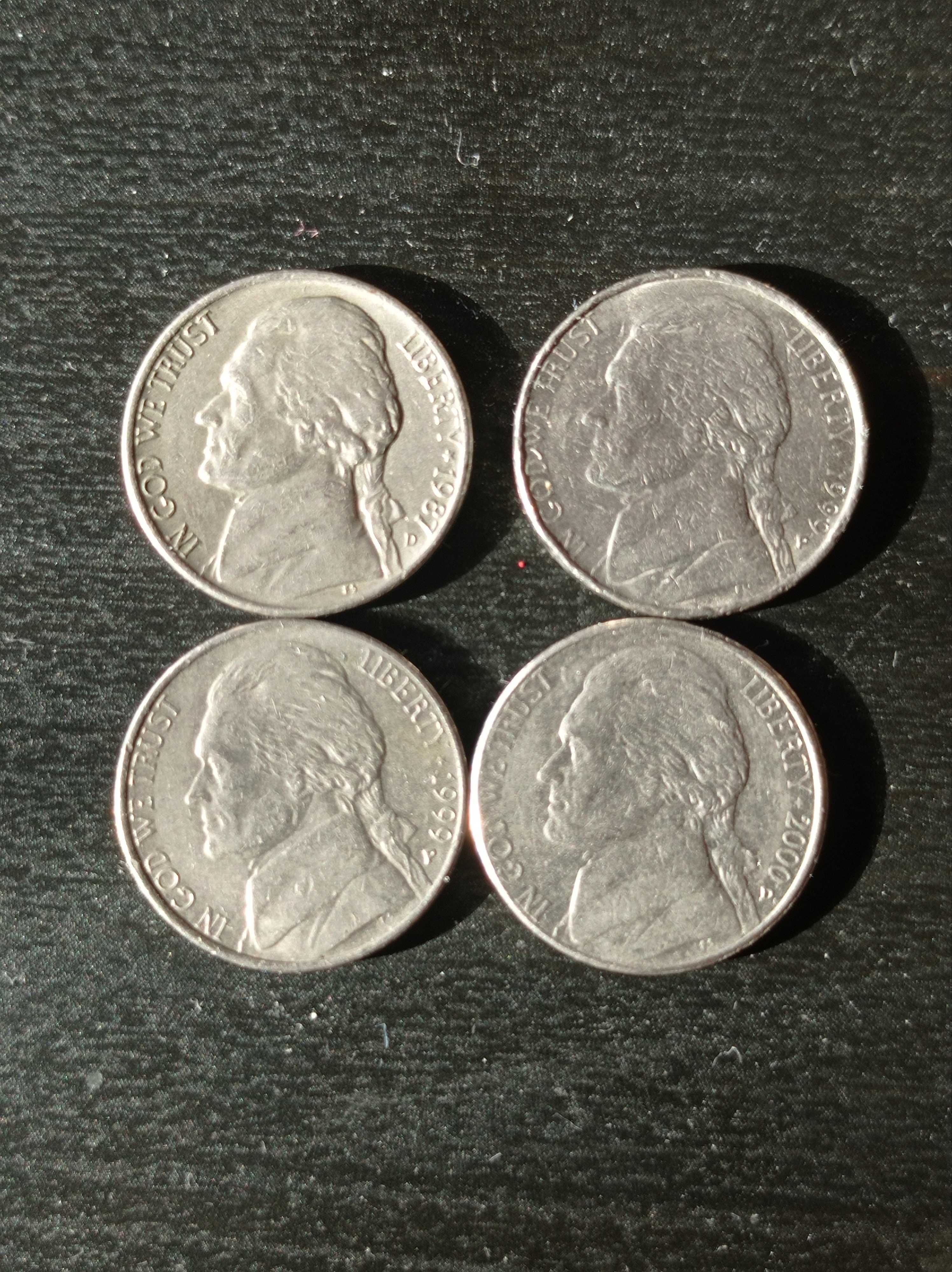 Monede de 5 cenți five cents SUA