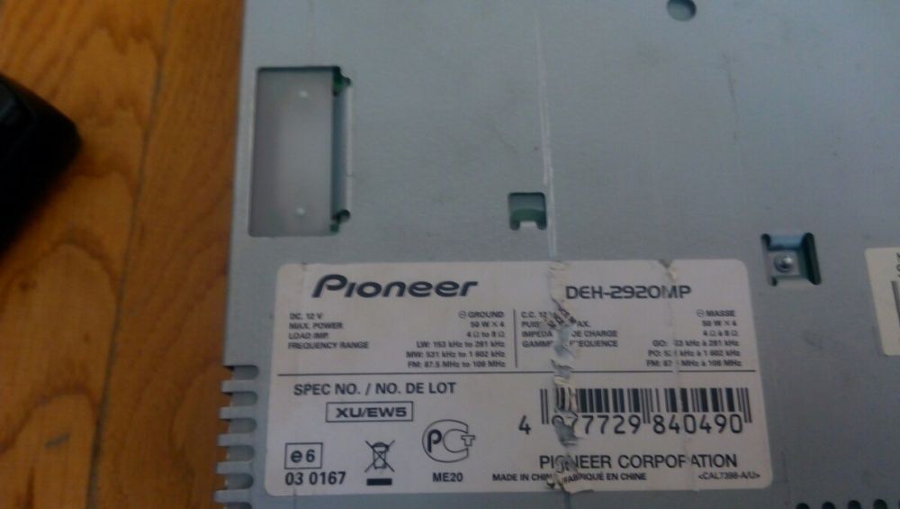 Pioneer DEH-2920MP Авто радио