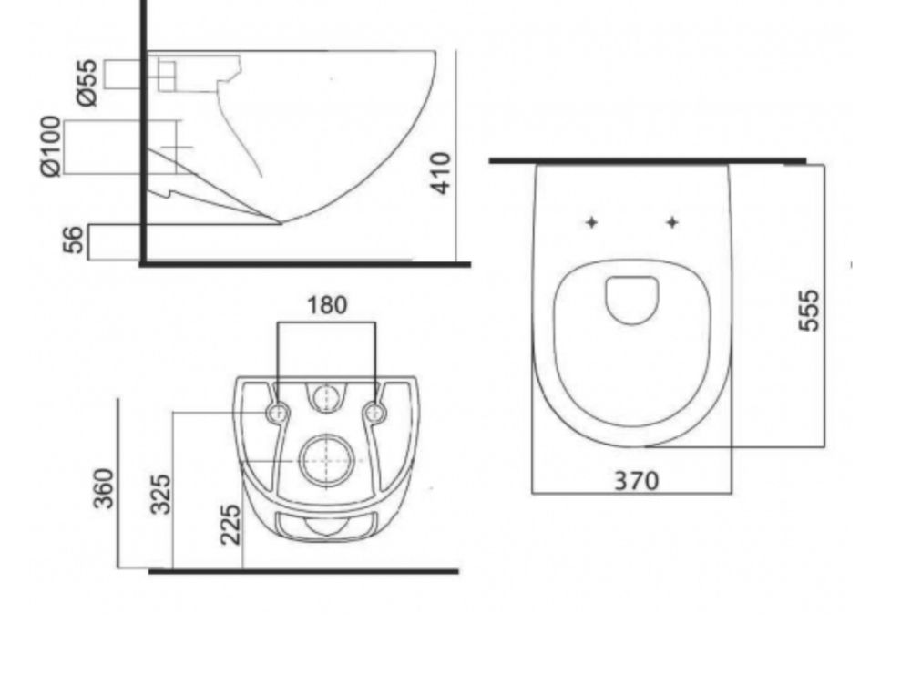 Структура Grohe + бутон по избор + чиния FLUENTA Rimless без ръб