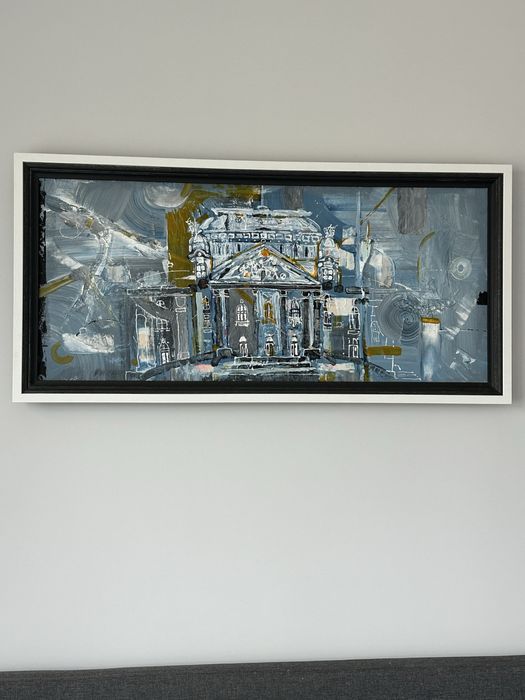 Картина на Народния Театър масло