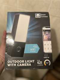 Smart outdoor camera with light
