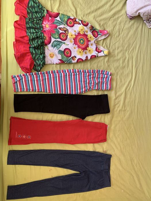 Детски рокли 4-5; 5-6,панталони, чорапогащи, потници, клинове, блузи