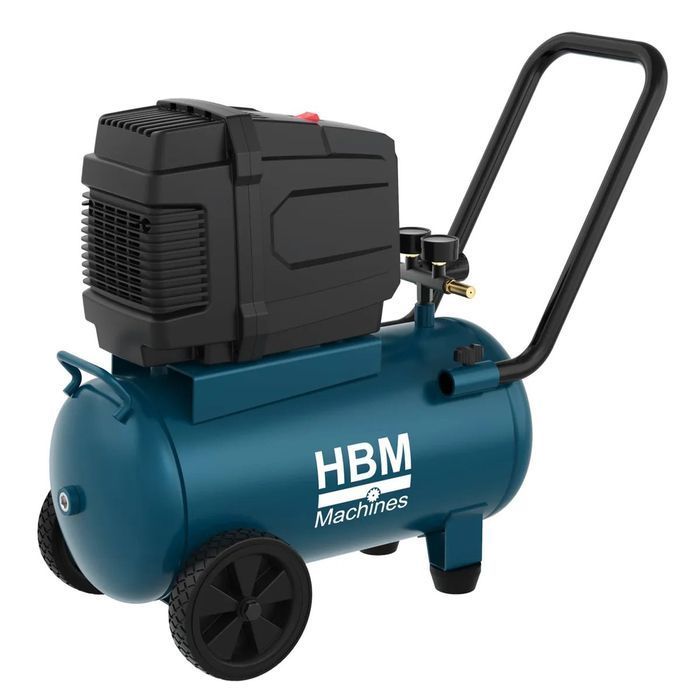 Compresor hbm olanda 24l fara ulei, 8-10 bar, 140 l/min, portabil pe r