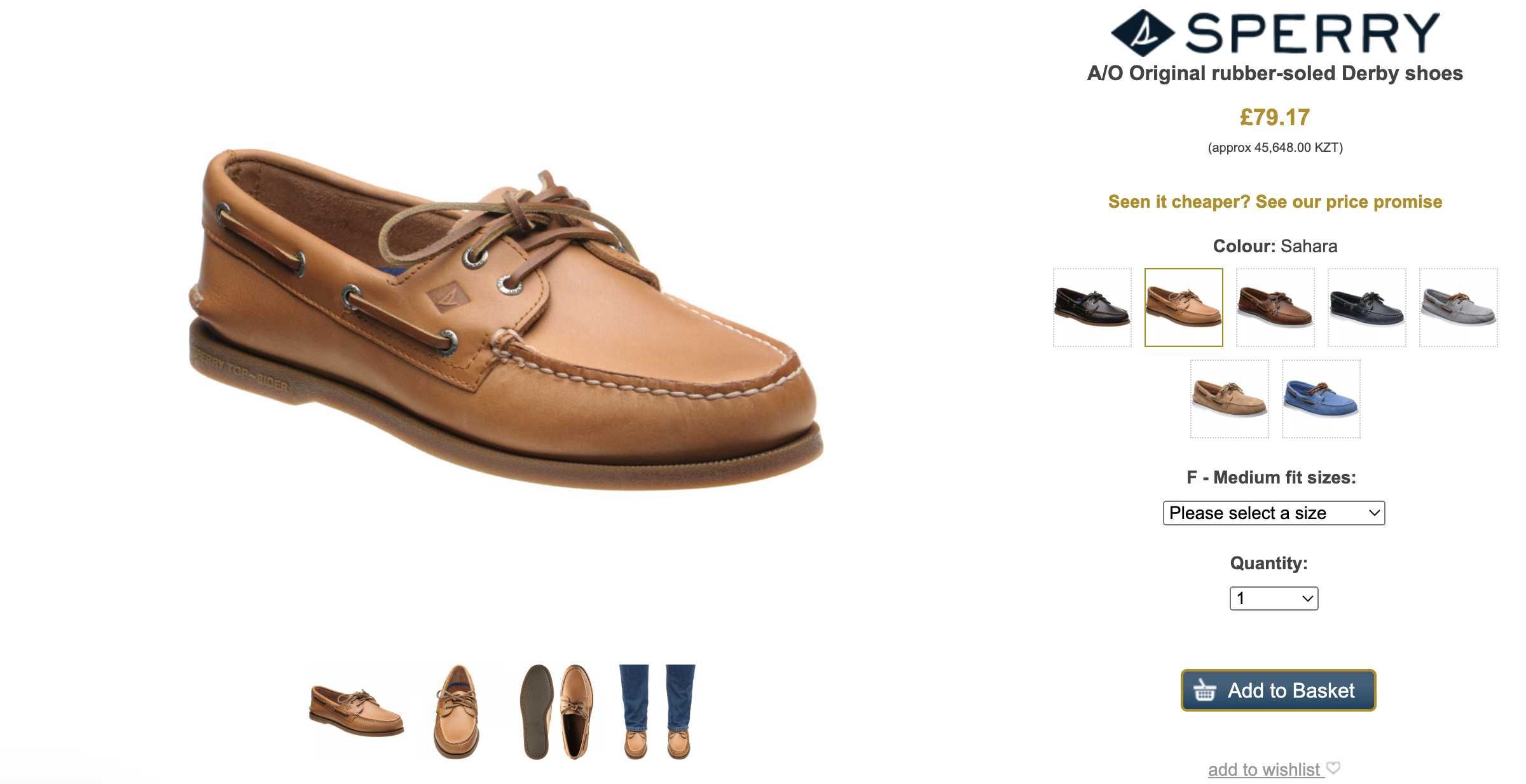 топсайдеры Sperry 38 размер