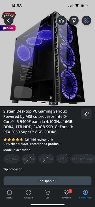 Setup Gaming Full, Pc+Monitor+Accesorii