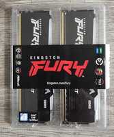Оперативная память DDR5 16GB(8GBх2)/5200MHz Kingston Fury Beast RGB