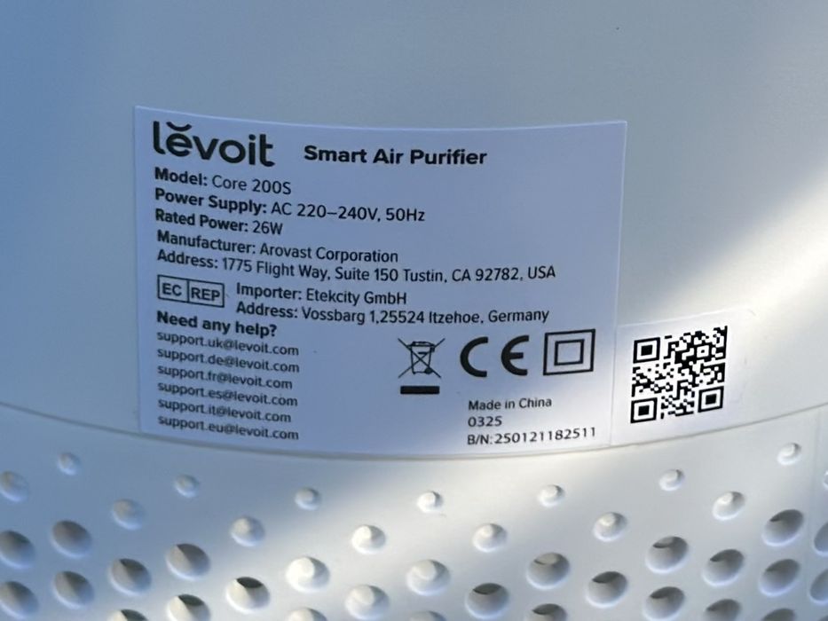 Чисто нов пречиствател за въздух Levoit Core 200S Smart НЕУПОТРЕБЯВАН