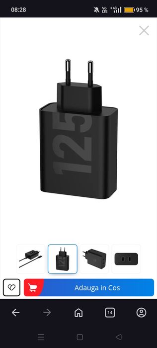 Incarcator Motorola 125 wati! Turbo Power!