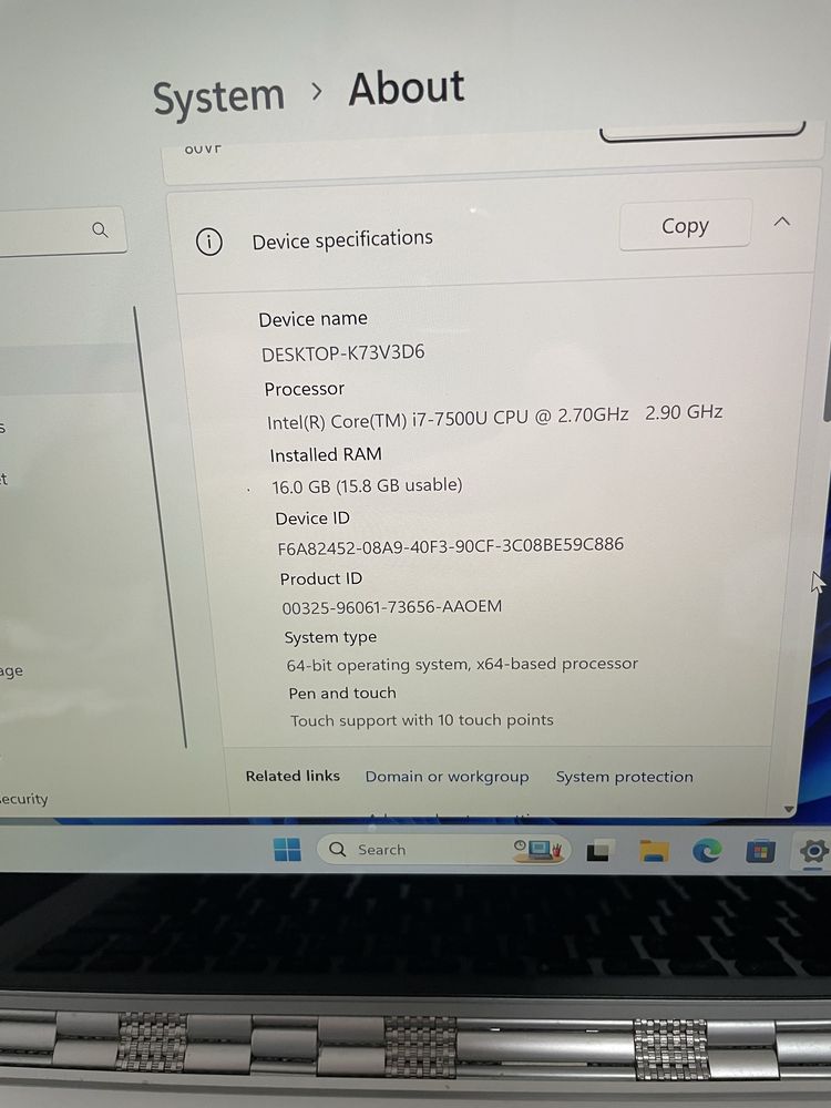 Lenovo yoga 910 /i7 -7500u /16 gb ram /512 SSD