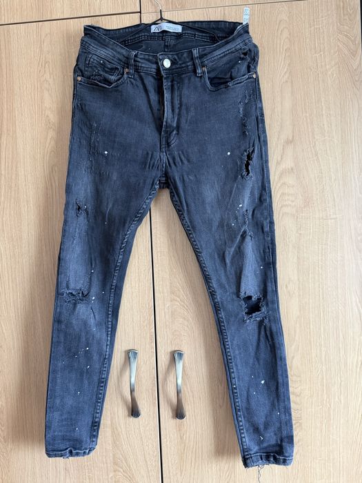 Blugi Zara Man Jeans-Marime 42-Slim Fit Black