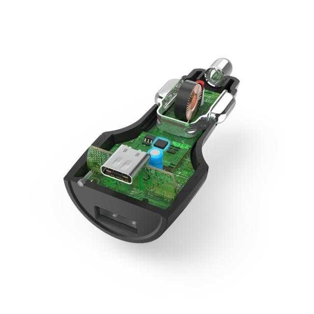 Зарядно за кола  Hama , USB (А)/(C), (PD) / Qualcomm®, 30W, 12v/24v