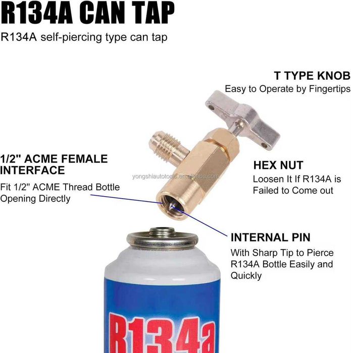 Manometru cu cupla si furtun,  incarcare freon auto 134A.