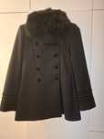 Palton ZARA woman 75% lana, negru, M (S)