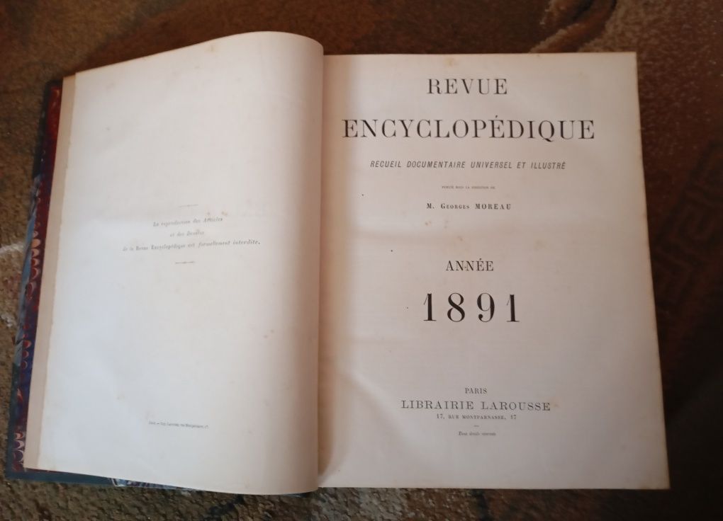 Revue Encyclopedique 3 volume 1891-1893-1899