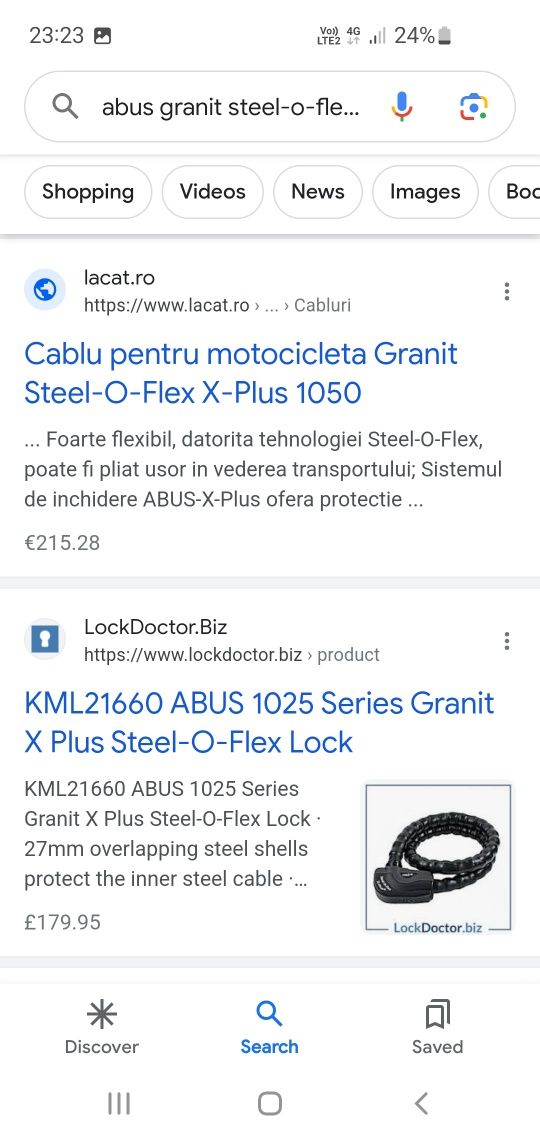 ABUS Granit Antifurt premium lacăt lant moto profesional imobilizator