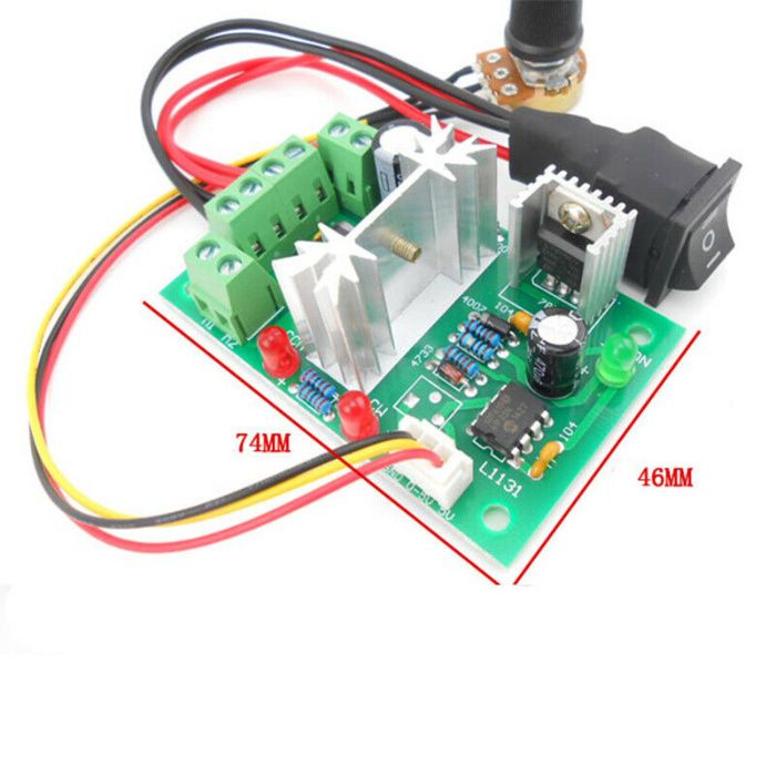 Regulator de turatie motor cc PWM 6A 6-30V -Schimbare sens. Nou!