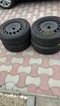 Vand 4 cauciucuri de iarna Michelin 205/55/16 cu jante de tabla.