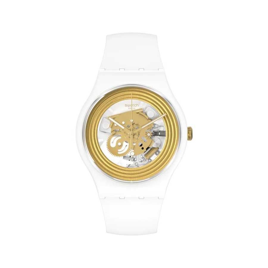 Часовник дамски Swatch Golden Rings White. SO29W107.
