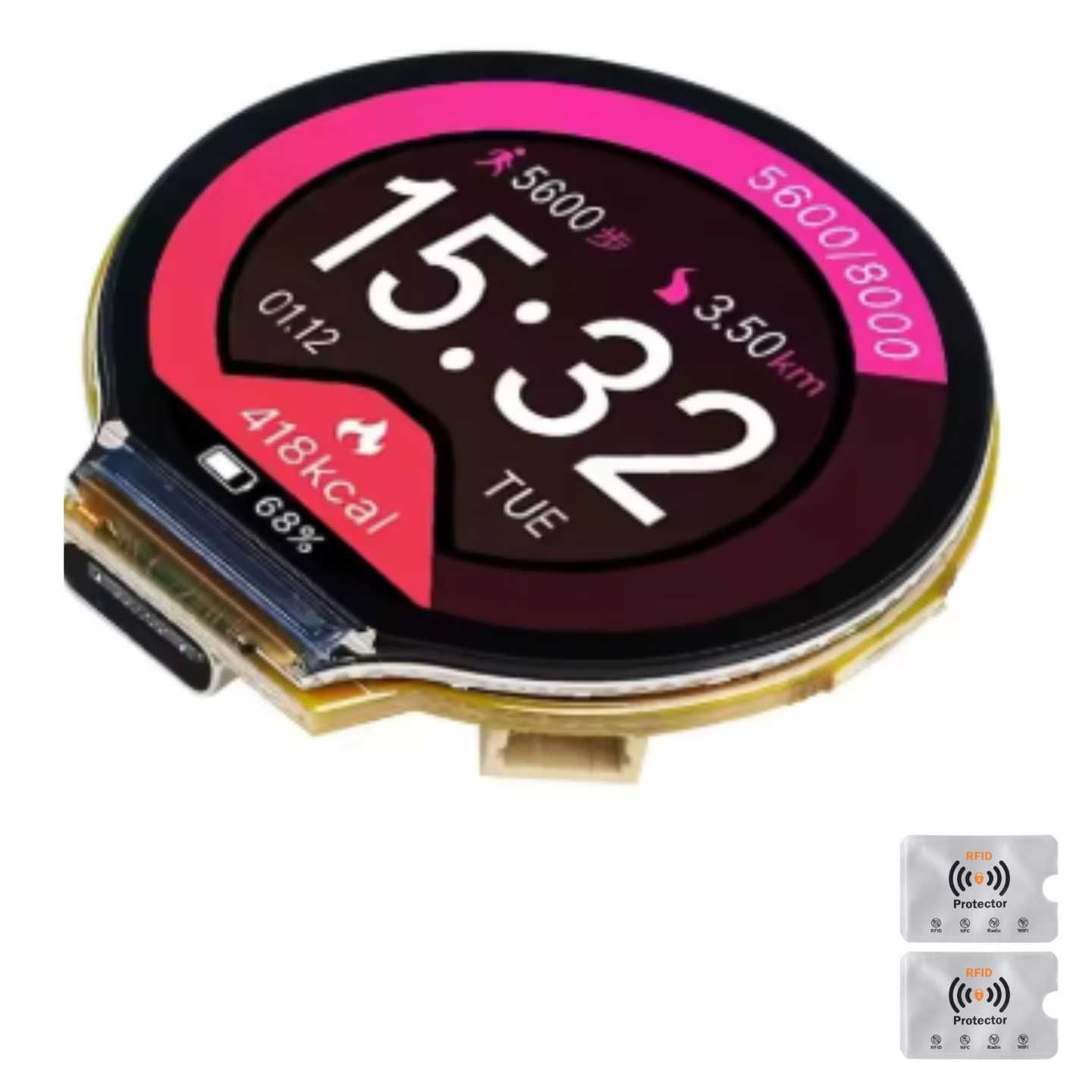 Modul ESP32-C3, Placa Dezvoltare Ecran 1.28 inch, WiFi, Ble ,NFC, IoT