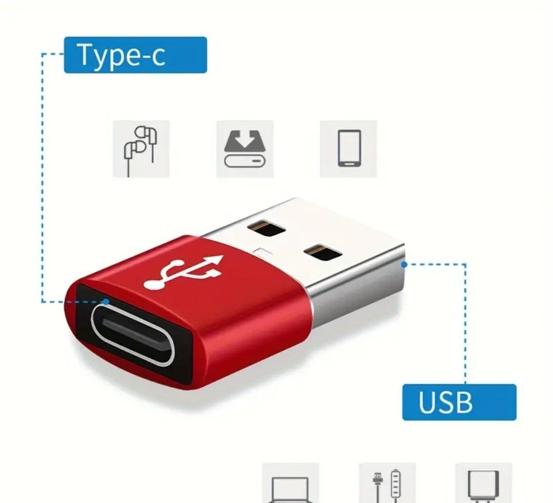Адаптер USB A на Type-C