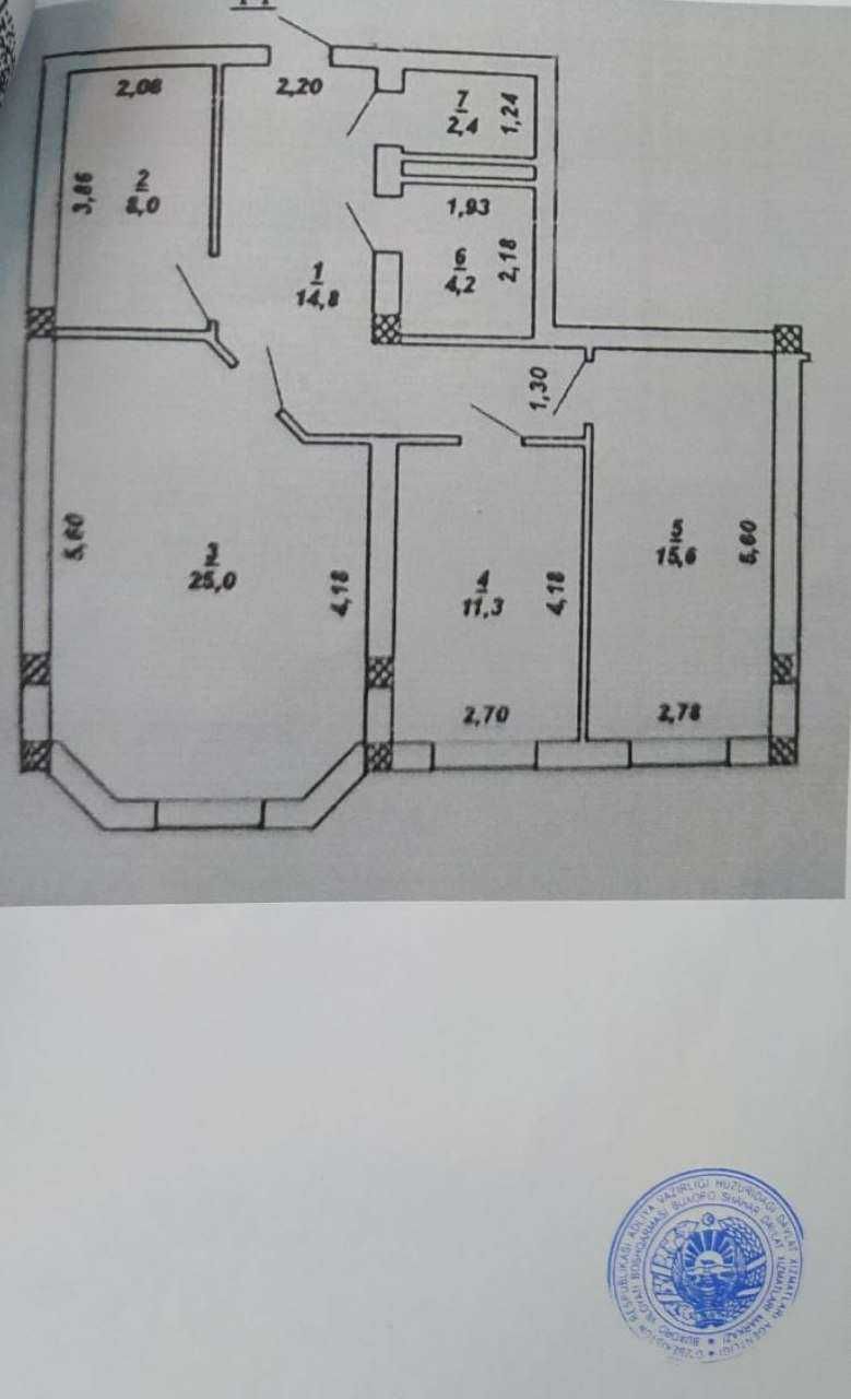 3-xonali kvartira