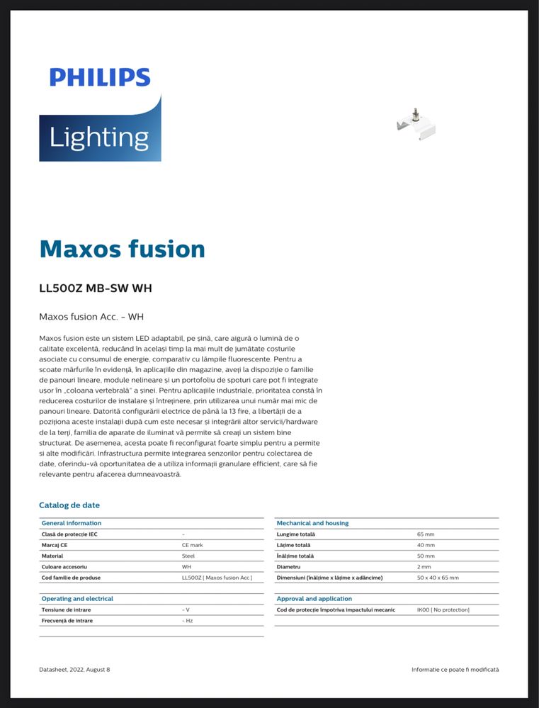 Philips Maxos fusion LL500Z MB-SW WH