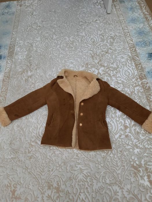 Дубленка, натуральная, овчина, коричневая