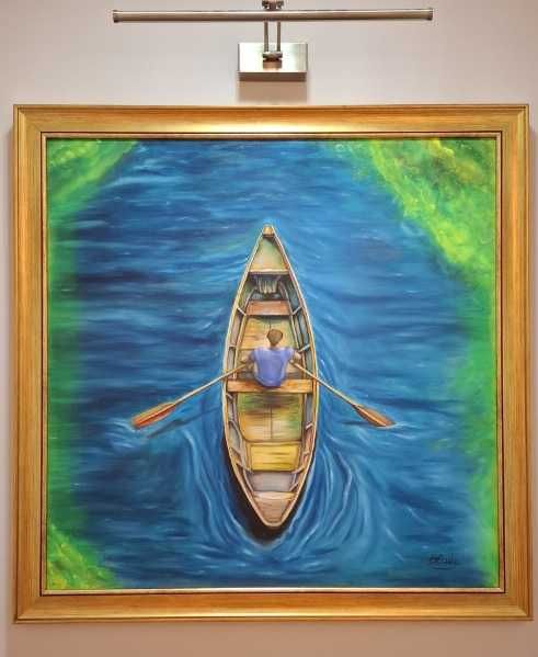 Tablou Ulei pe Panza, 80 x 80cm, Reflectii ale Seninatatii