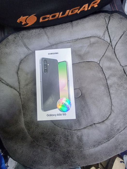 Samsung A56 5G yangi telefon ishlamagan karobkadan ochilgan holos