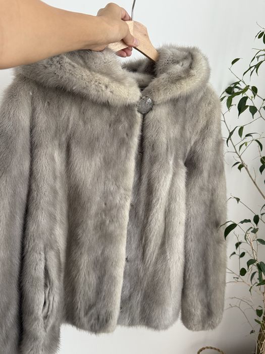 Норковая шуба Bourtsos, натуральная норка, размер 42