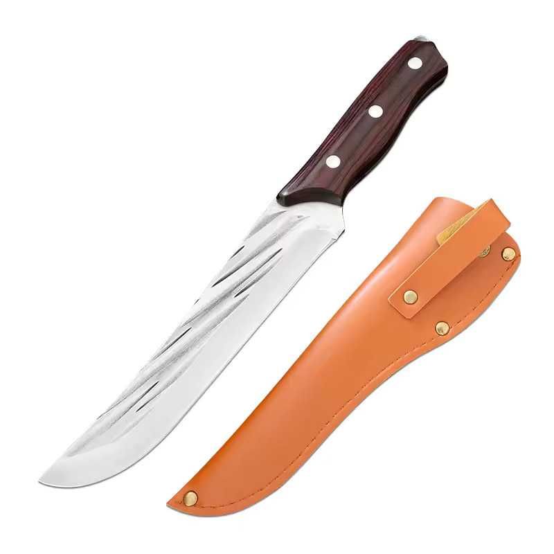 Maceta, Cutit forjat Bowie mare 30 cm, Oțel inoxidabil, teaca piele