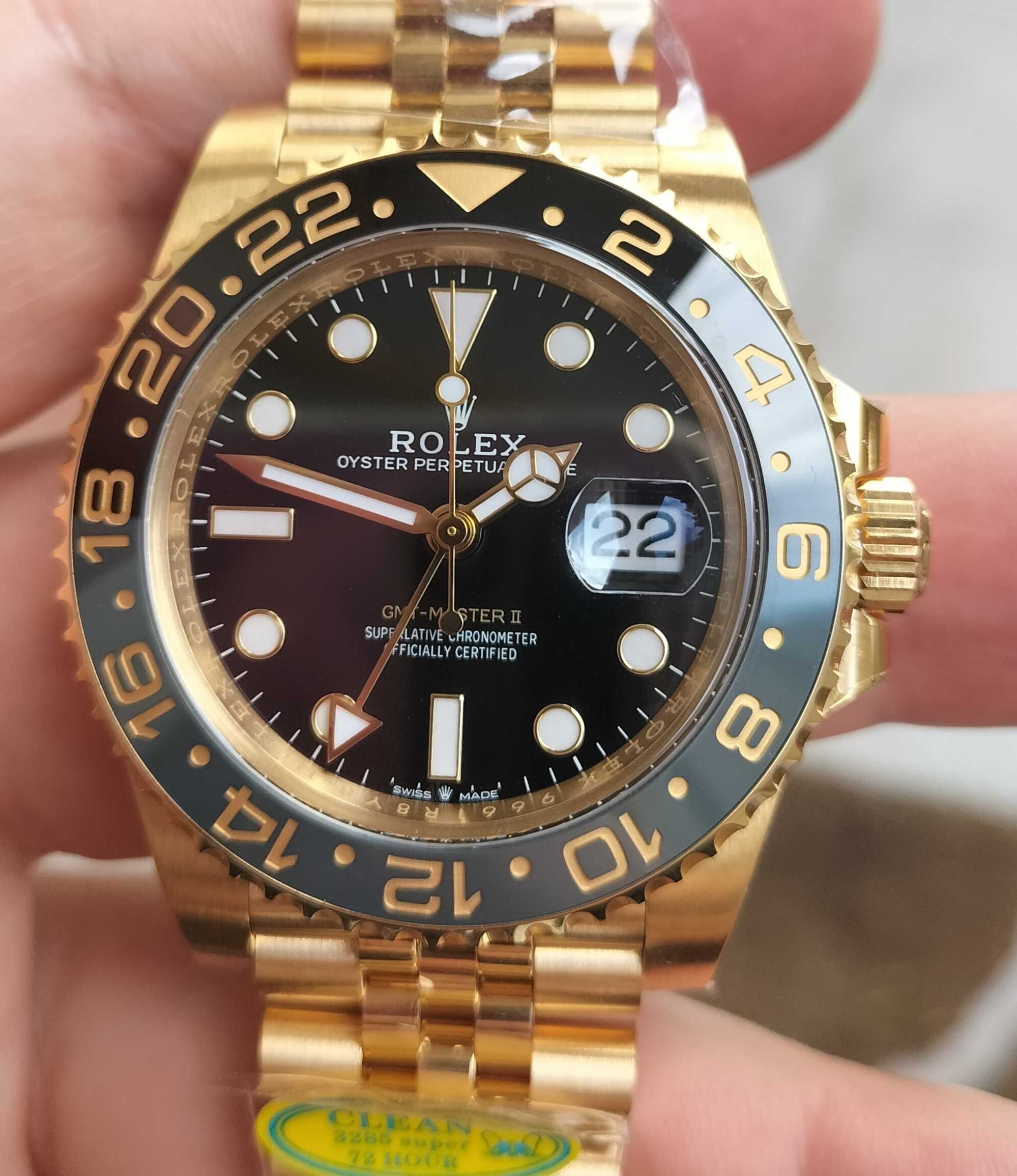 Rolex 40mm GMT Master II 126718 904 Yellow Gold Clean DD3285 72h Rezrv