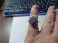 Inel argint vintage cu safir