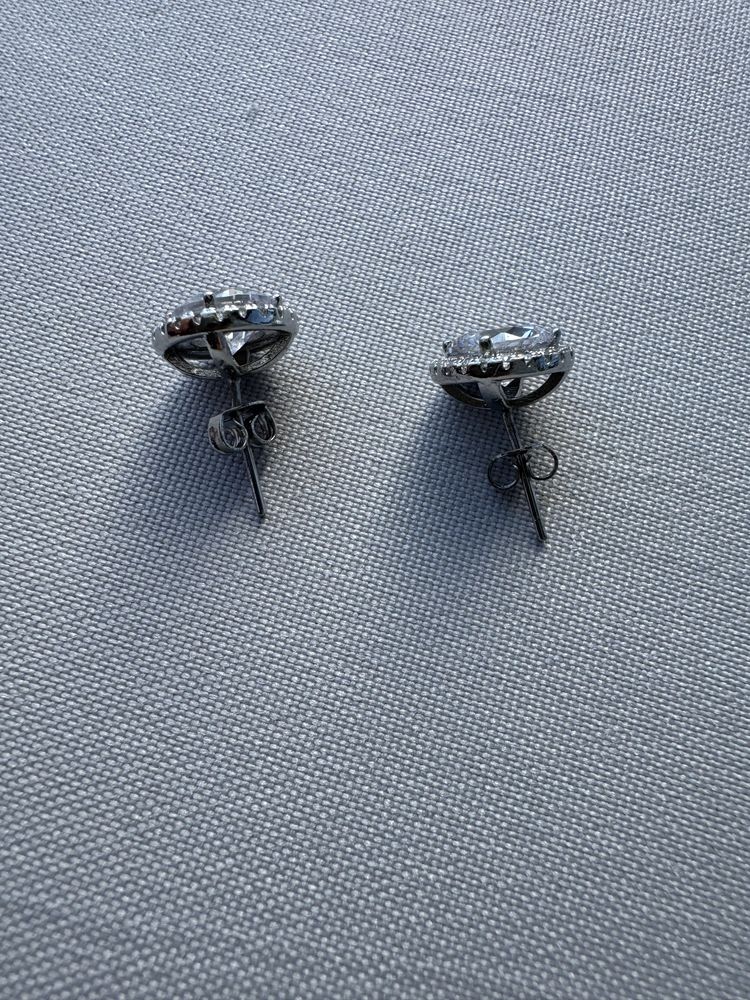 Cercei din argint si cubic zirconia