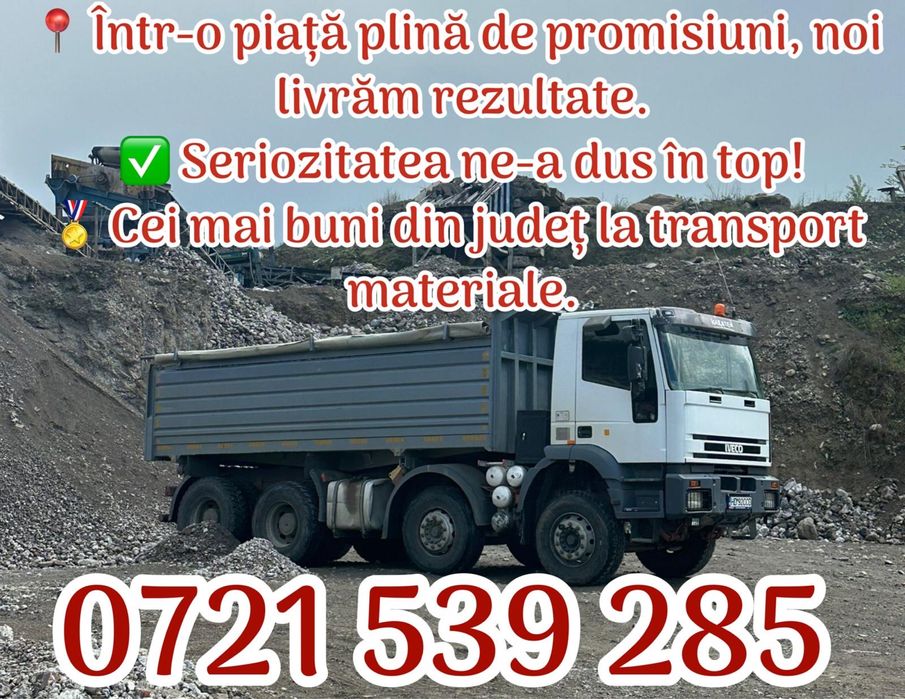 Nisip, sorturi, balast, zgura, pamant vegetal etc.