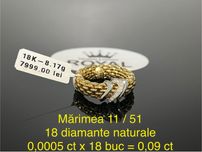 Bijuteria Royal CB : Inel aur alb si galben 18K 750 8,17 grame
