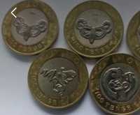 Коллекционные монеты 100тг. С красивыми картинками