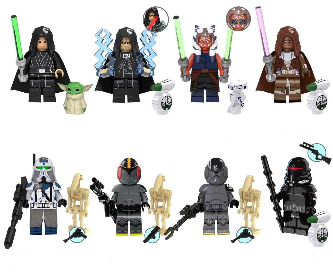 Set 8 Minifigurine tip Lego Star Wars cu Luke + Commander Blackout