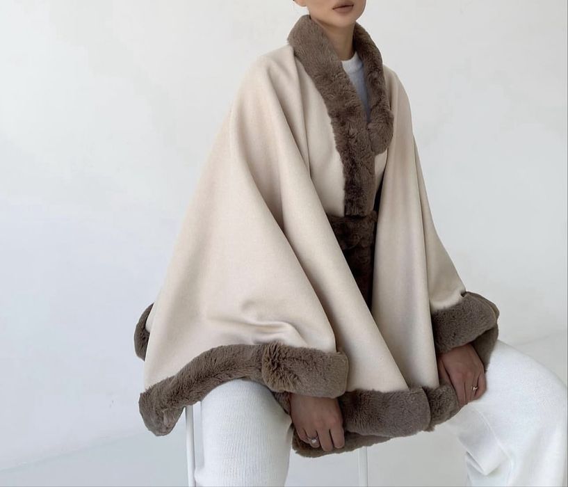 Пончо Amanzh зимнее