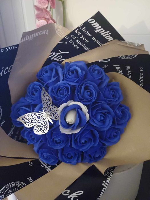 Buchete trandafiri din sapun