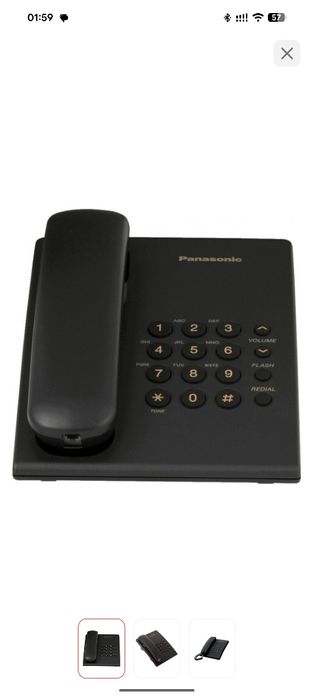 Проводной телефон Panasonic KX-TS2350CAB черный