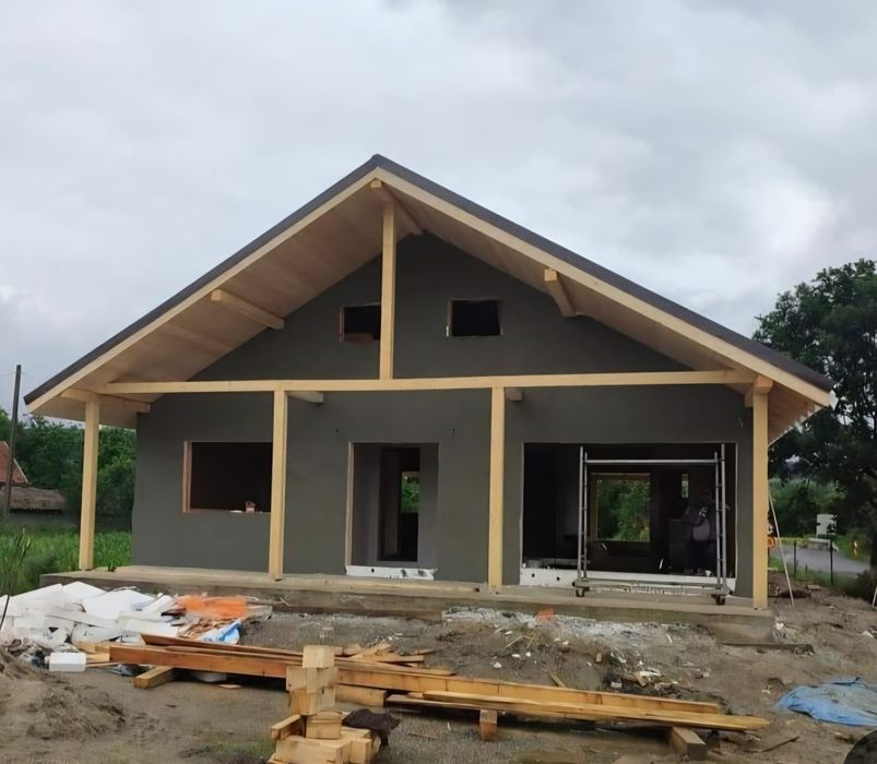 Casă pe structură metalică