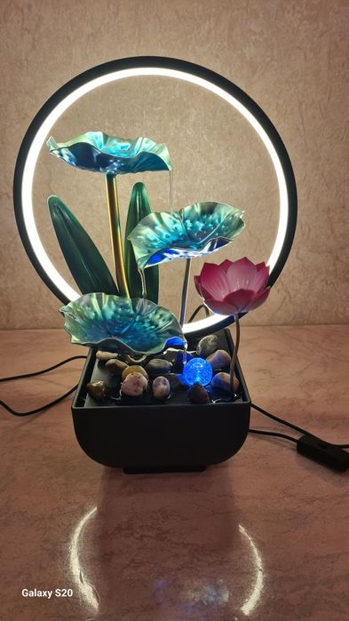 Трехярусный настольный фонтан в стиле фен шуй