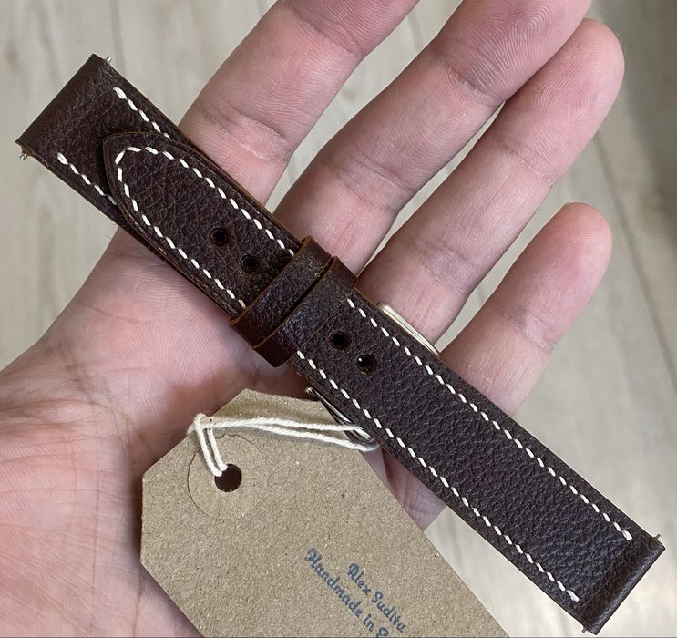 Curea Ceas din Piele Togo Premium – Eleganță Lucrată Manual