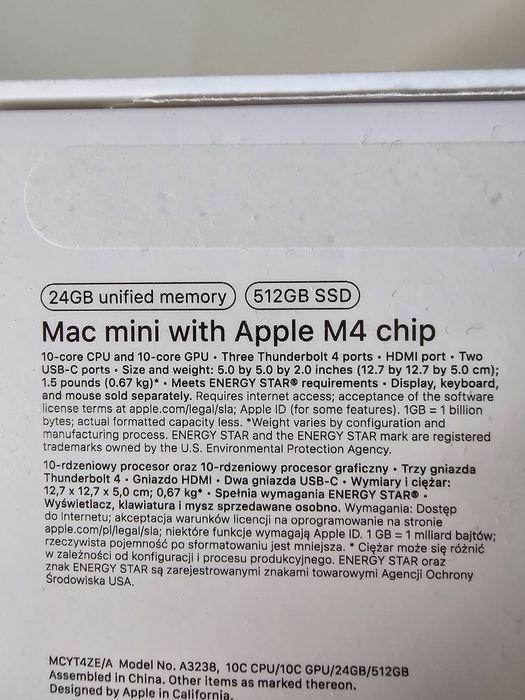 Mac mini M4 24 gb Ram 512 SSD