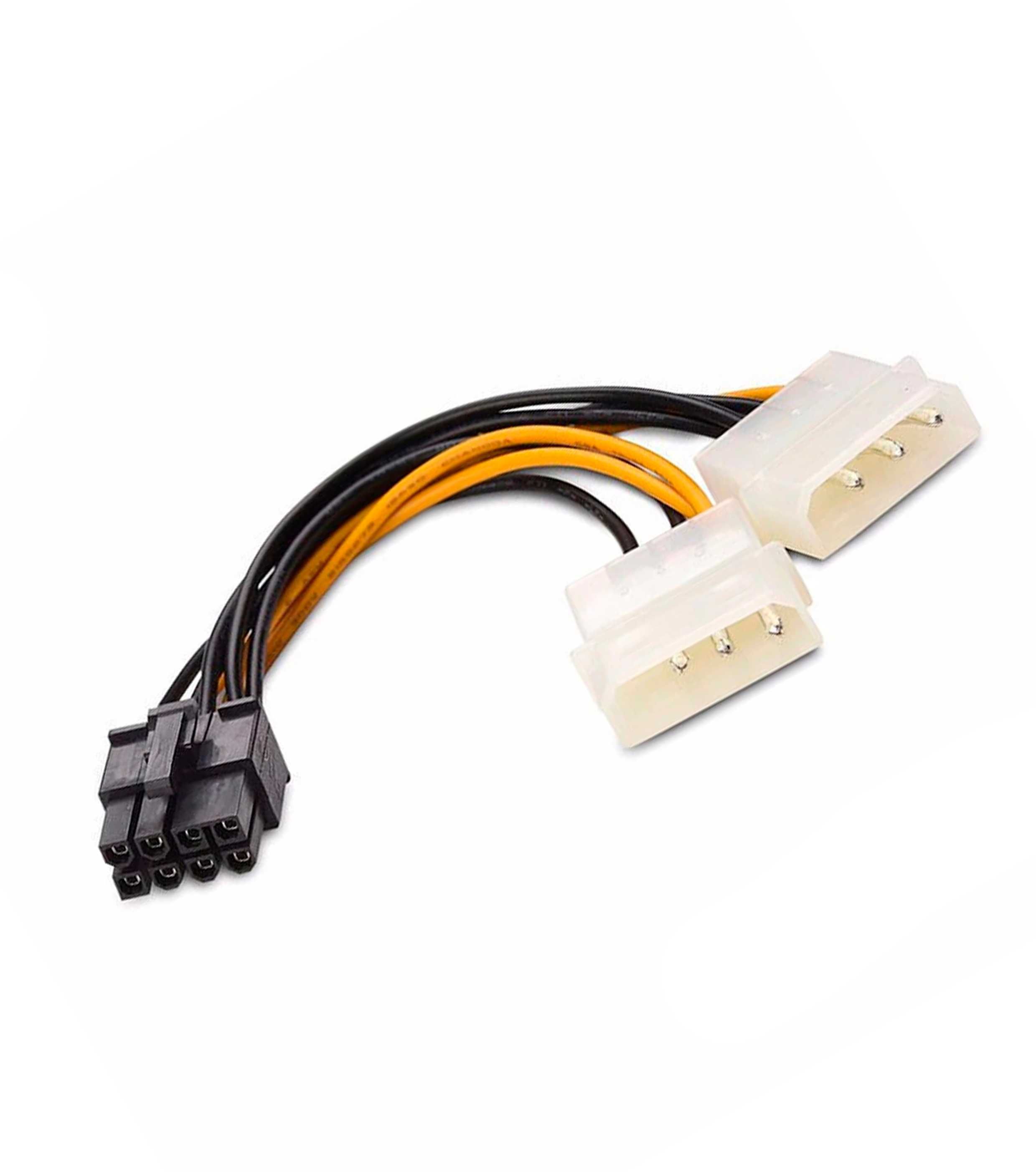 Переходник для питания видеокарты 8 pin (m) - Molex (m) x2