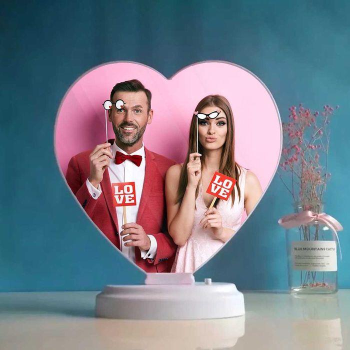 Oglinda magica personalizată inima